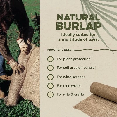 DeWitt 4 X 250 Foot 5.5 Ounce Natural Gardening Landscape Burlap Fabric Roll 4 DeWitt 4 X 250 Foot 5.5 Ounce Natural Gardening Landscape Burlap Fabric Roll - Image 2