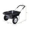 Costway 2 Tire Wheelbarrow Cart Heavy-duty Dolly Utility Cart Black
