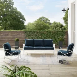 Kaplan 3pc Outdoor Sofa Set With Sofa & 2 Arm Chairs - Navy - Crosley 14 Kaplan 3pc Outdoor Sofa Set With Sofa & 2 Arm Chairs - Navy - Crosley -Sunnydaze Decor Store GUEST 005803c8 218f 4ff3 8cfc df266777f376