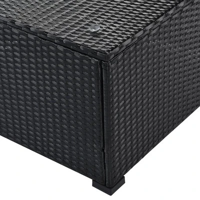 10pc Wicker Patio Sectional Seating Set With Cushion - Black/Beige - GODEER 11 10pc Wicker Patio Sectional Seating Set With Cushion - Black/Beige - GODEER - Image 9