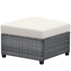 7pc Outdoor Wicker Seating Set With Cushions - Beige - GODEER -Sunnydaze Decor Store GUEST 00eec04c 3ba7 4701 ae66 e77d93553462