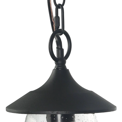 9.5" Metal/Glass Outdoor Pendant Light Black - LNC 5 9.5" Metal/Glass Outdoor Pendant Light Black - LNC - Image 3