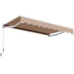 Costway 10' X 8' Retractable Awning Patio Sun Shade W/Crank Handle -Sunnydaze Decor Store GUEST 015a975c 59f2 43ce a5ec a3a20d29dd28