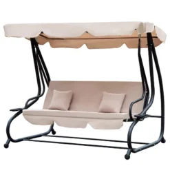 Outsunny 3 Seat Outdoor Free Standing Swing Bench Porch Swing With Stand, Comfortable Cushioned Fabric & Included Canopy 16 Outsunny 3 Seat Outdoor Free Standing Swing Bench Porch Swing With Stand, Comfortable Cushioned Fabric & Included Canopy -Sunnydaze Decor Store GUEST 01a88e3c 3f56 4121 99f4 1d958c5f94a5