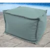 20" X 20" X 15" Outdoor Bean Filled Pouf/Ottoman In Sunbrella Cast Mist - Jordan Manufacturing -Sunnydaze Decor Store GUEST 01bb157f 5f0e 4c04 9687 ba0f52995b9a