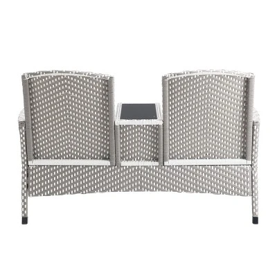 2pc Maksville Aluminum Patio Loveseat & Storage Bench - MiBasics 18 2pc Maksville Aluminum Patio Loveseat & Storage Bench - MiBasics - Image 16