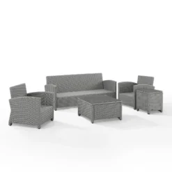 Bradenton 5pc Outdoor Wicker Sofa Set - Crosley -Sunnydaze Decor Store GUEST 0234dbd0 ab31 428c bae6 759df3d4f20c