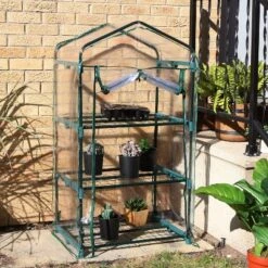 Sunnydaze Decor Sunnydaze Outdoor Portable Growing Rack 3-Tier Greenhouse With Roll-Up Door - 3 Shelves - Clear 17 Sunnydaze Decor Sunnydaze Outdoor Portable Growing Rack 3-Tier Greenhouse With Roll-Up Door - 3 Shelves - Clear -Sunnydaze Decor Store GUEST 02ad0fca 99ad 45c2 bce5 478ac93a8b31