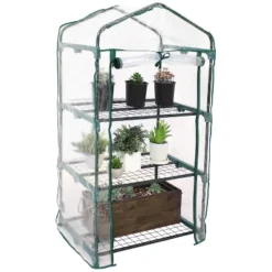 Sunnydaze Decor Sunnydaze Outdoor Portable Growing Rack 3-Tier Greenhouse With Roll-Up Door - 3 Shelves - Clear 18 Sunnydaze Decor Sunnydaze Outdoor Portable Growing Rack 3-Tier Greenhouse With Roll-Up Door - 3 Shelves - Clear -Sunnydaze Decor Store GUEST 03513ed3 83aa 49c8 871f fa9bb477c313