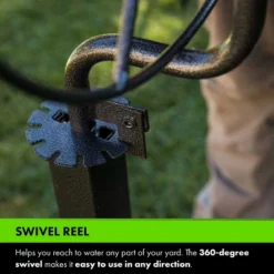 Yard Butler Free Standing Swivel Hose Reel - Water Hose Caddy For Yard Or Garden - Freestanding Metal With Patio Base -Sunnydaze Decor Store GUEST 039b7d99 95b0 4fcb 9dcc 02bcbbd7f45b