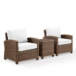 Bradenton 3pc Outdoor Wicker Seating Set With Side Table & 2 Arm Chairs - Crosley 27 Bradenton 3pc Outdoor Wicker Seating Set With Side Table & 2 Arm Chairs - Crosley -Sunnydaze Decor Store GUEST 03bc1230 68f2 43c1 aeeb 21ea50c8e8a0