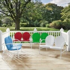 Griffith Outdoor Loveseat - Sky Blue - Crosley -Sunnydaze Decor Store GUEST 03d9ab67 168c 410f ae0a e0e16f11f734