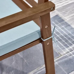 2pk Farmhouse Slatted Eucalyptus Wood Arm Chairs - Vifah -Sunnydaze Decor Store GUEST 0479e331 fe03 49b0 a72c 85bcd1f2921c