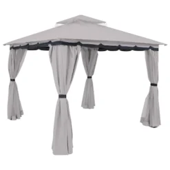 Sunnydaze Decor Sunnydaze Soft Top Rectangle Patio Gazebo With Screens And Privacy Walls For Backyard, Garden Or Deck -Sunnydaze Decor Store GUEST 0491a1ff aaa4 4720 973a 58f1708a1fc0