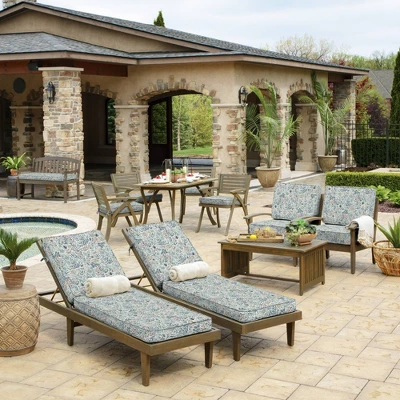 18" X 46" ProFoam Outdoor Bench Cushion - Pistachio Botanical - Arden Selections 6 18" X 46" ProFoam Outdoor Bench Cushion - Pistachio Botanical - Arden Selections - Image 4