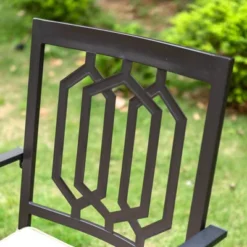 7pc Patio Dining Set With Rectangle Table With 2.6" Umbrella Hole & Padded Swivel Arm Chairs - Captiva Design -Sunnydaze Decor Store GUEST 05eaa91c 5d6a 40e3 bebd ba15cd2e3b12