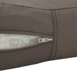 23" X 20" Ravenna Water-Resistant Patio Lounge Chair/Loveseat Back Cushion Dark Taupe - Classic Accessories