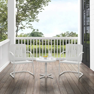 Bates 3pc Outdoor Chair Set - White - Crosley 8 Bates 3pc Outdoor Chair Set - White - Crosley - Image 6