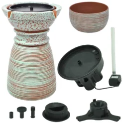 12.75" Pisa Instant Cordless Fountain Patina Copper - Bernini