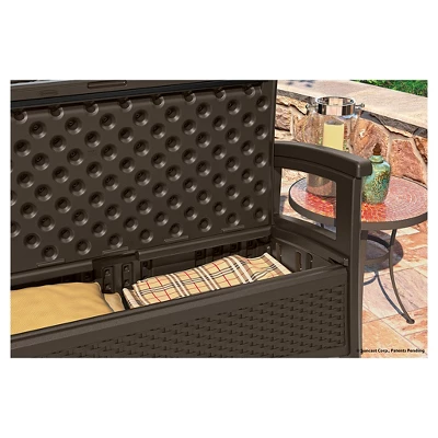 Suncast ELEMENTS Resin Patio Storage Loveseat - Java 4 Suncast ELEMENTS Resin Patio Storage Loveseat - Java - Image 2