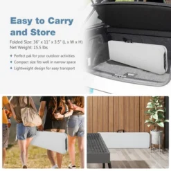 Costway 6 FT Portable Folding Bench Outdoor Picnic Bench 550 Lbs Limited For Dining -Sunnydaze Decor Store GUEST 068d7f94 2937 4166 be65 ebd572555f93