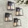John Timberland Arrington Modern Outdoor Wall Lights Fixtures Set Of 4 Mystic Black 13" Clear Glass For Post Exterior Barn Deck House Porch Yard Patio -Sunnydaze Decor Store GUEST 06a0913c 4722 4833 97be a19567e15740
