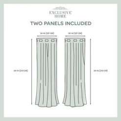Set Of 2 Canvas Grommet Top Light Filtering Window Curtain Panels - Nicole Miller -Sunnydaze Decor Store GUEST 06e2582e 18d2 49c2 8ce7 f8e46deddf78