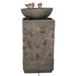 Sunnydaze Decor Sunnydaze 25"H Electric Polyresin Three Bathing Birds Outdoor Water Fountain With LED Light -Sunnydaze Decor Store GUEST 07082d5f 7f56 4f77 ac2e fd92cee2d6dd