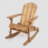 Malibu Acacia Wood Adirondack Rocking Chair - Natural - Christopher Knight Home -Sunnydaze Decor Store GUEST 073f3d18 7e37 4239 8856 ecb40e53c597