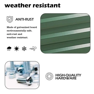 Aoodor Outdoor Raised Garden Bed Galvanized Steel Planter Box 5 Aoodor Outdoor Raised Garden Bed Galvanized Steel Planter Box - Image 3