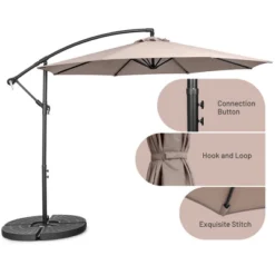 Costway 10 FT Patio Offset Umbrella W/8 Ribs Cross Base Tilt 24 Costway 10 FT Patio Offset Umbrella W/8 Ribs Cross Base Tilt -Sunnydaze Decor Store GUEST 07b6cfca 943d 4402 a721 b8f2240f7d00