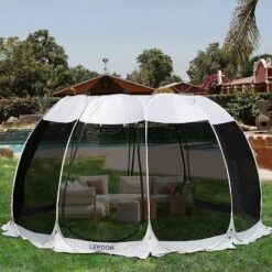 Leedor Outdoor Pop Up Portable Screen Tent With Mesh Netting Fiberglass Gazebo Gray 19 Leedor Outdoor Pop Up Portable Screen Tent With Mesh Netting Fiberglass Gazebo Gray -Sunnydaze Decor Store GUEST 081d61f5 9dce 4946 8f2d a5e0859fc2ab