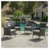 Malta Set Of 4 Wicker Patio Dining Chair With Cushions - Gray - Christopher Knight Home -Sunnydaze Decor Store GUEST 0821516c 8f21 4cec 9f40 8603621761e1