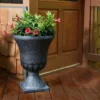 Southern Patio EB-029816 Winston 16 Inch Diameter Resin Ceramic Indoor Outdoor Garden Planter Urn Pot For Flowers, Herbs, Vegetables And Plants, Black -Sunnydaze Decor Store GUEST 0822e87a 7314 4347 8e13 471781b0ddc4