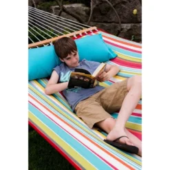 Vivere Double Quilted Fabric Hammock -Sunnydaze Decor Store GUEST 08388d42 afa0 4665 a332 6cbf17a2c09c