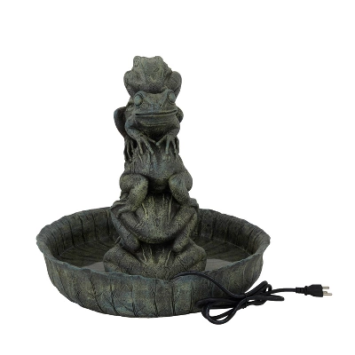 19" X 20" Rustic Resin Fountain Green - Olivia & May 4 19" X 20" Rustic Resin Fountain Green - Olivia & May - Image 2