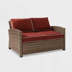 Bradenton Outdoor Wicker Loveseat - Crosley -Sunnydaze Decor Store GUEST 08a36acd f9f4 4069 8550 4c2272224b7c