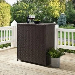 Crosley Palm Harbor Outdoor Wicker Bar -Sunnydaze Decor Store GUEST 08f2ca38 c7e6 4410 9097 7cc9843a4353