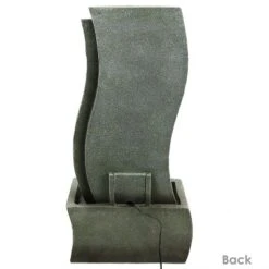 Sunnydaze Decor Sunnydaze 31"H Electric Resin Contemporary Curves Outdoor Water Fountain With LED Lights -Sunnydaze Decor Store GUEST 08f55c0a f462 49c8 8898 0e5ef81c231a