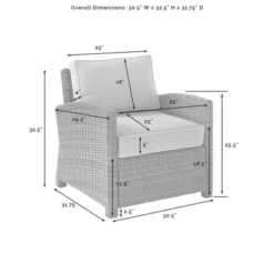 Bradenton 5pc Outdoor Wicker Arm Chair & Fire Table Set - Crosley -Sunnydaze Decor Store GUEST 091d3233 80b7 4e71 8284 fe5f6315b92c 1