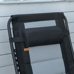 Outsunny Zero Gravity Lounger Chair, Folding Reclining Patio Chair With Cup Holder, Headrest, Footrest, For Poolside, Camping -Sunnydaze Decor Store GUEST 094d1154 2074 4882 898d e3eda7c5dbac