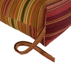 Kinnabari Stripe Outdoor Bench Cushion - Kensington Garden -Sunnydaze Decor Store GUEST 0971895f a637 43d5 a2e2 97326e5fe829