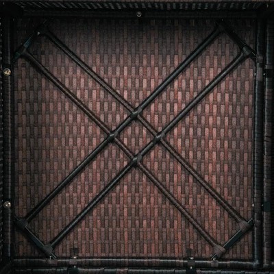 4pc Wicker Patio Sectional Seating Set With Cushions - Brown/Blue - GODEER 15 4pc Wicker Patio Sectional Seating Set With Cushions - Brown/Blue - GODEER - Image 13