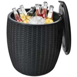 Costway 9.5 Gallon 4-in-1 Patio Rattan Cool Bar Cocktail Table Side Table BrownBlack 14 Costway 9.5 Gallon 4-in-1 Patio Rattan Cool Bar Cocktail Table Side Table BrownBlack -Sunnydaze Decor Store GUEST 09c63dad dc3c 476e 8697 b55d65473ebe