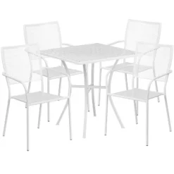 Flash Furniture Oia Commercial Grade 28" Square Indoor-Outdoor Steel Patio Table Set With 4 Square Back Chairs 16 Flash Furniture Oia Commercial Grade 28" Square Indoor-Outdoor Steel Patio Table Set With 4 Square Back Chairs -Sunnydaze Decor Store GUEST 0a4a94c3 90b7 47ab 8055 30330b0fc5fb