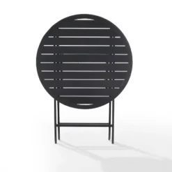 Kaplan Outdoor Steel Round Bistro Table Bronze - Crosley -Sunnydaze Decor Store GUEST 0a588ccf 70c7 404a bc8d 39a2f0f14add