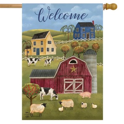 Briarwood Lane Spring Countryside Welcome House Flag Primitive Salt Box House 28" X 40" 3 Briarwood Lane Spring Countryside Welcome House Flag Primitive Salt Box House 28" X 40"