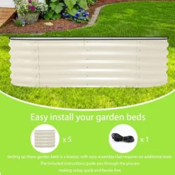 Aoodor Metal Raised Garden Bed - 60'' X 14.5'' X 17''(H) - Perfect Fusion Of Aesthetics And Practicality - Beige 10 Aoodor Metal Raised Garden Bed - 60'' X 14.5'' X 17''(H) - Perfect Fusion Of Aesthetics And Practicality - Beige -Sunnydaze Decor Store GUEST 0c4bb1f2 8348 4fdc a49e af858e0ae2fd