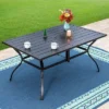 7pc Outdoor Dining Set With Sling Chairs & Metal Rectangle Table With Umbrella Hole - Captiva Designs 1 7pc Outdoor Dining Set With Sling Chairs & Metal Rectangle Table With Umbrella Hole - Captiva Designs -Sunnydaze Decor Store GUEST 0c61cd07 e044 4e25 9920 f3b95135e956 1