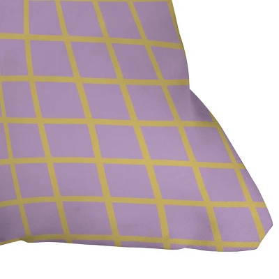 Maria Creative Windowpane Outdoor Throw Pillow Lavender/Lemon - Deny Designs 3 Maria Creative Windowpane Outdoor Throw Pillow Lavender/Lemon - Deny Designs